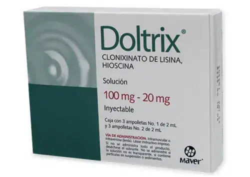 Doltrix solución 100 mg - 20 mg inyectable Caja c/ 3 ampolletas No. 1 de 2 mL y 3 ampolletas No. 2 de 2 mL