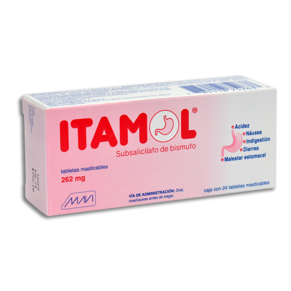 ITAMOL TABLETAS MASTICABLES 262MG C/24