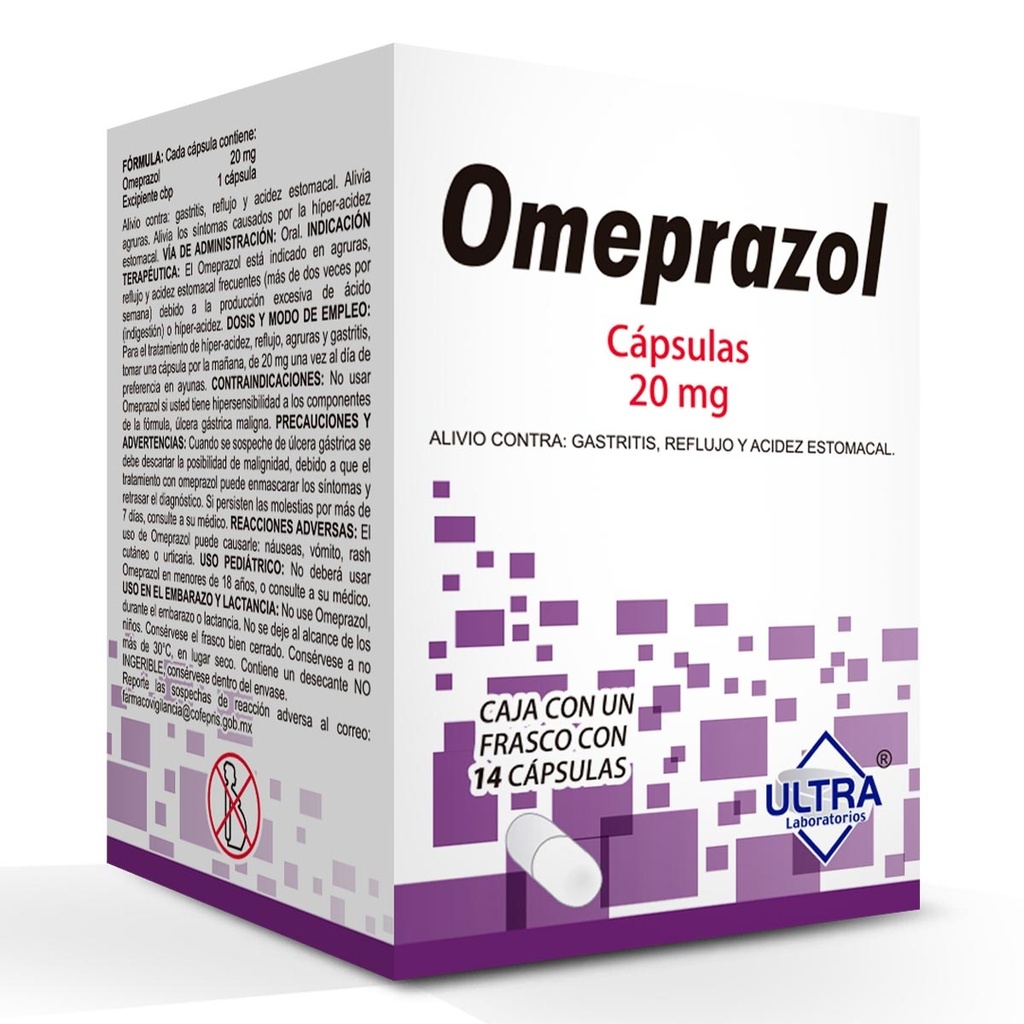 Omeprazol 20mg c/14 cap.