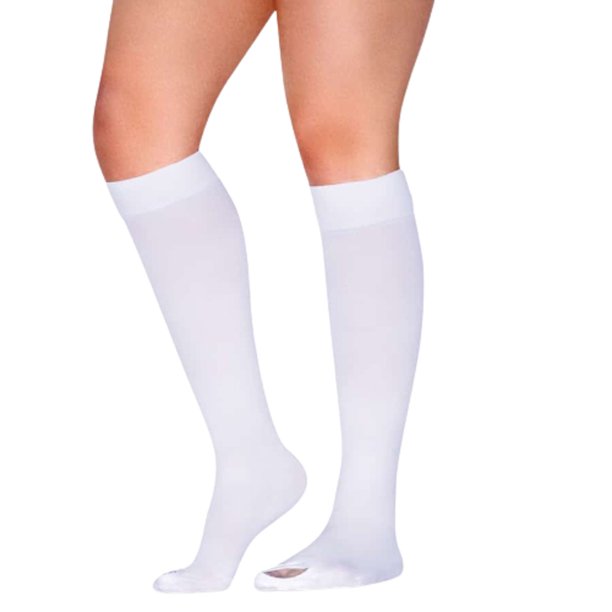 Medias Antiembólicas a la rodilla Compresión 18-23 mmHg / Color Blanco