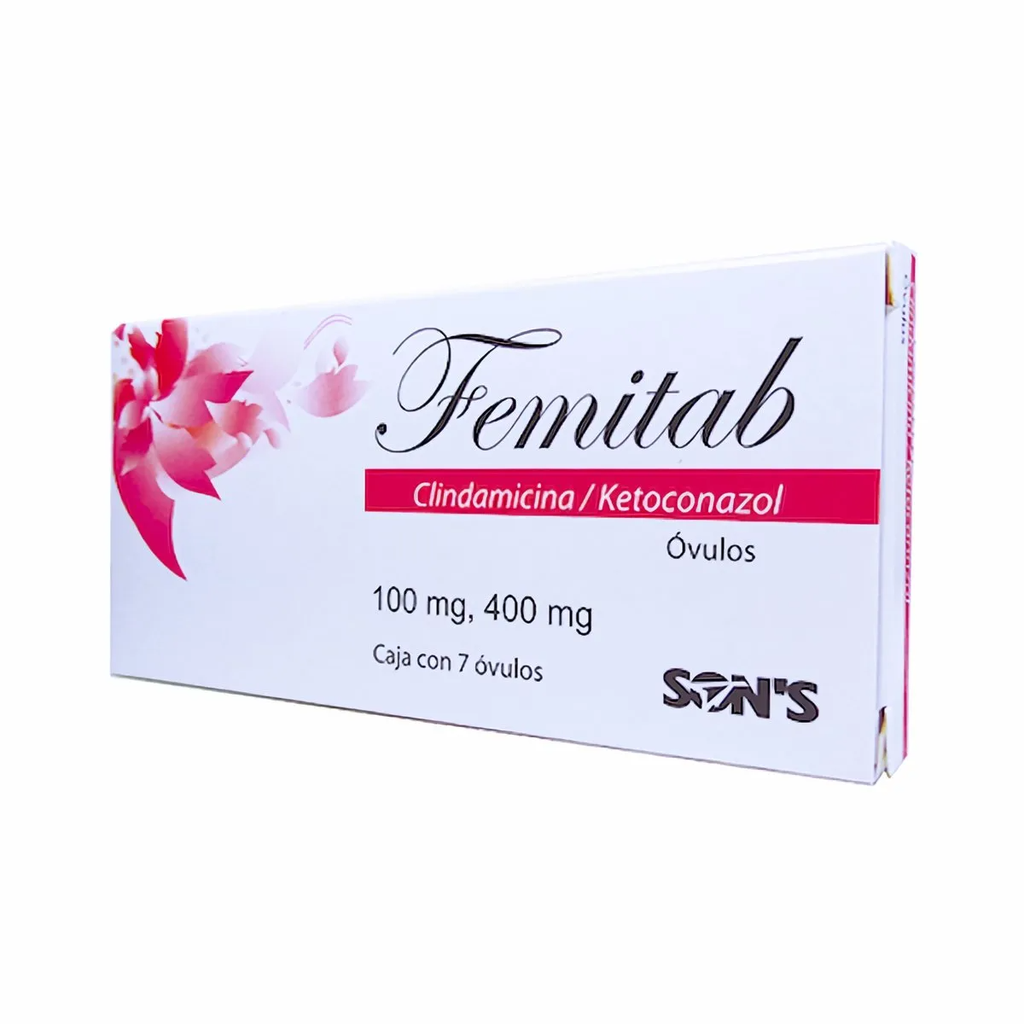 Femitab óvulos 100mg/ 400mg caja c/7