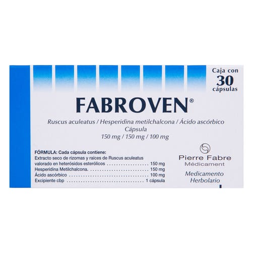 FABROVEN Capsula 150 mg / 150 mg / 100 mg Caja c/30 capsulas