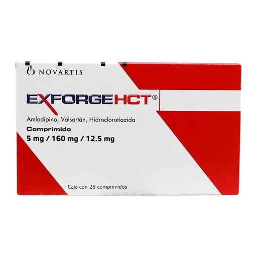 Exforge HCT 5mg/160mg/12.5mg   c/28 tabletas