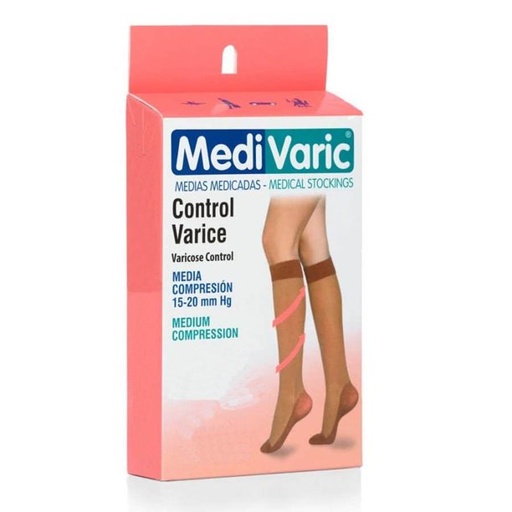 Tobimedia dama punta cerrada Mediana Compresión 15-20 mmHg / Colores Sahara, Negro, Beige