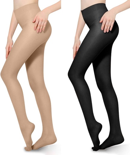 Pantimedia dama opaca punta abierta Alta Compresión 20-30 mmHg / Colores Negro y Beige