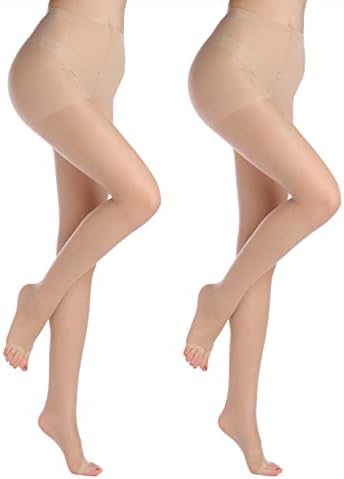 Pantimedia dama punta abierta Mediana Compresión 15 - 20 mmHg / Colores Beige y Sahara