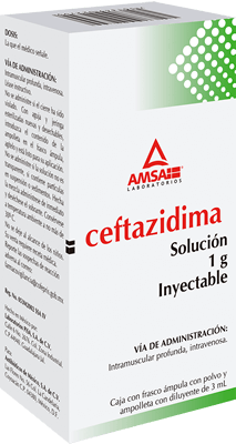 Ceftazidima 1gr amp inyectable